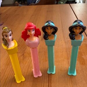 Disney Princess Pez Dispenser Set - Yellow, Pink, Teal
